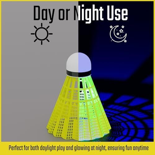 LED Badminton Shuttlecocks - 5 Pack Lighting Birdies, Nylon Glow in The Dark Bir - Photo 16/17