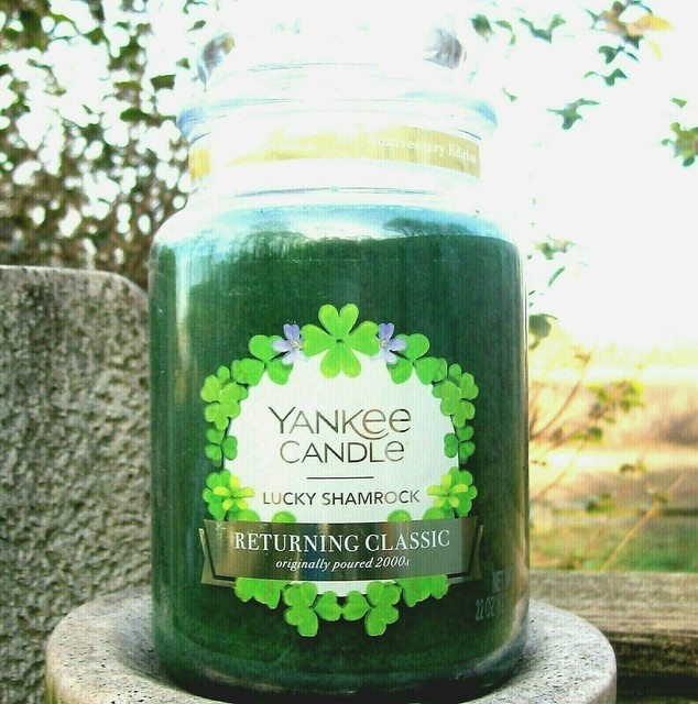 Yankee Candle "LUCKY SHAMROCK"Green Grass St.Patrick's Large 22 oz