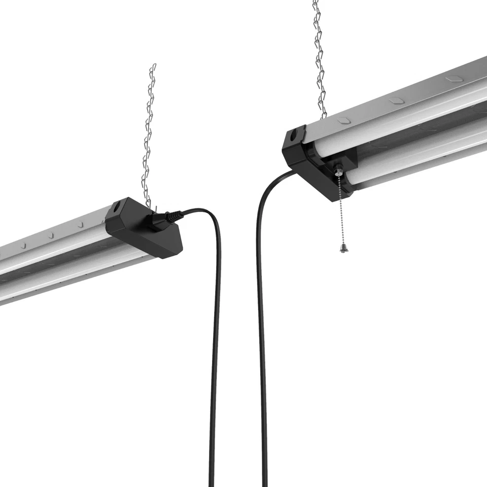 2-PACK 4FT LED Shop Light Heavy Duty Linkable Fixture 5500lm Bright White Garage - Image 3 of 4