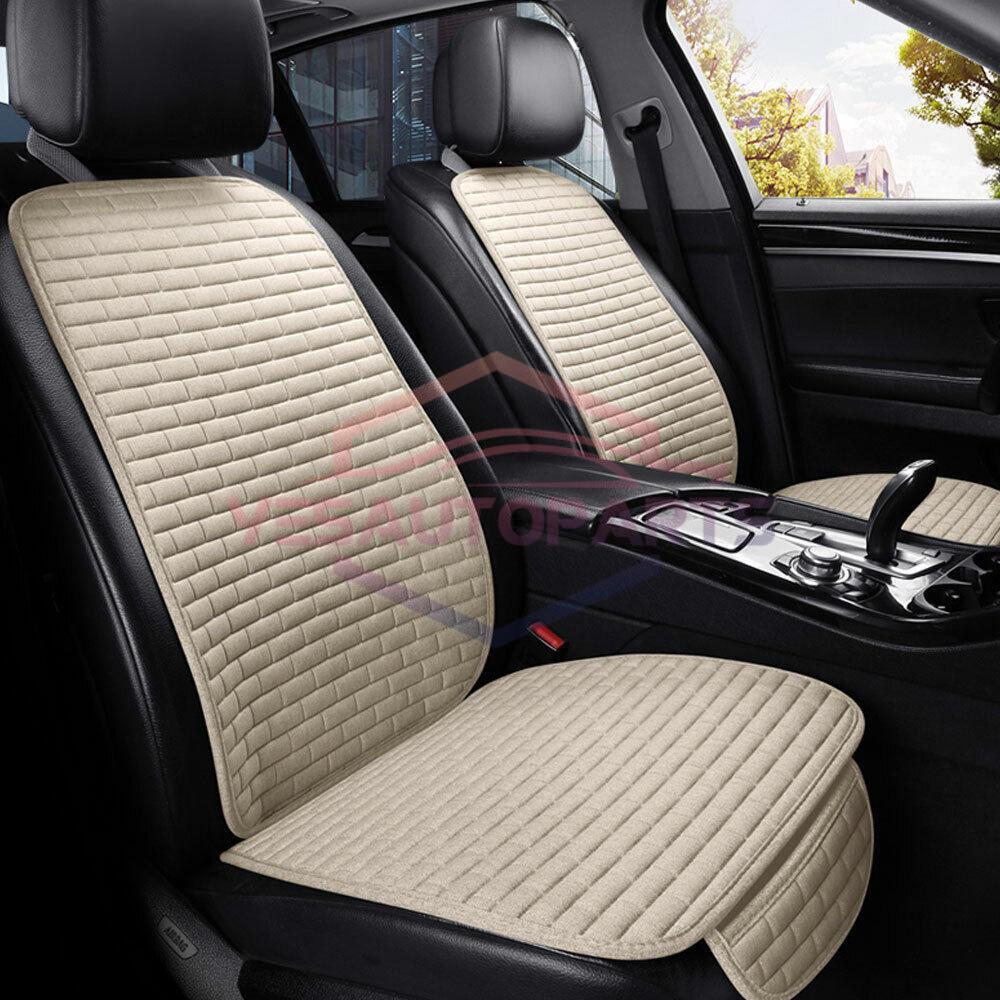 Car Seat Cover Flax Seat Protect Cushion Auto Seat Cushion Protector Pad Mats-image