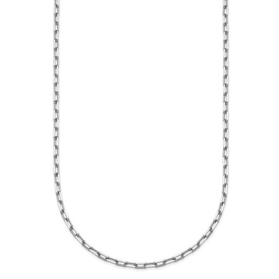 14K Weißgold Diamantschliff 2,2 mm Kabel Kette Halskette 18'' 5,05 g für Mama