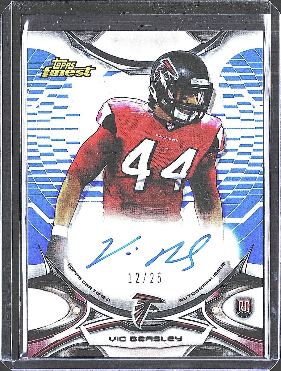 💎2015 Topps Finest Vic Beasley AUTO /25 Variation Blue Refractor