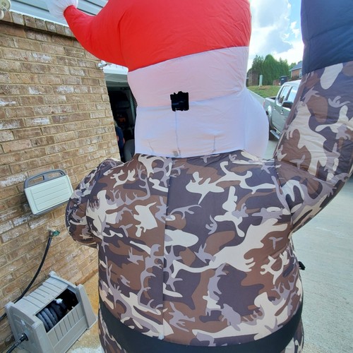 Weihnachten LUFTGEBLASEN AUFBLASBAR TARNFARBEN SANTA MILITÄR 7 FT Gemmy Holiday Time - Bild 7 von 9