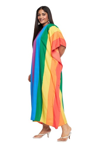 Women Kaftan Plus Size Hippie Boho Dress Kimono Long Maxi Summer Beach Sundress - 第 89/122 張圖片