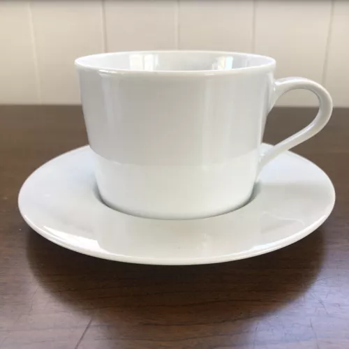 Block Spal LISBOA WHITE - 8oz Flat Cup & Saucer