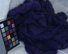 deep blue purple Romney wool roving spinning felting fiber arts knit crochet