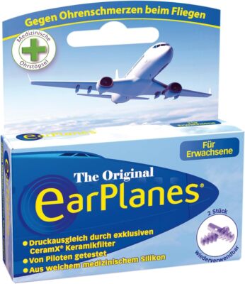 Cirrus Earplanes Für Erwachsene   Ohrstöpsel Zum Druckausgleich Auf Flugreisen, 