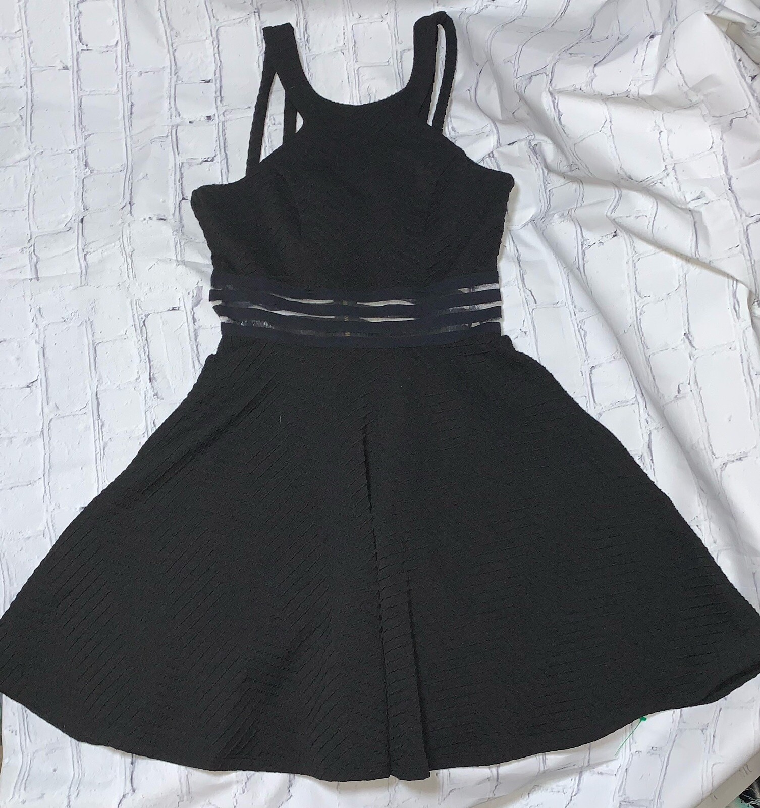 Jodi Kristopher Dress Size 1 Juniors Sleeveless Fit N Flare Black USA Homecoming