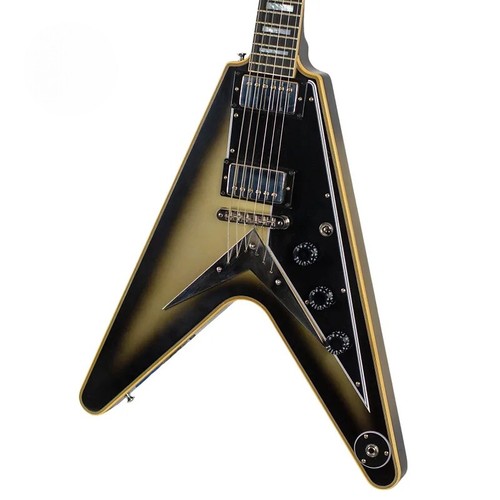 Sunburst Flying V Electric Guitar VOS Antique Chrome Hardware Mahogany Body MAD - Bild 4 von 4