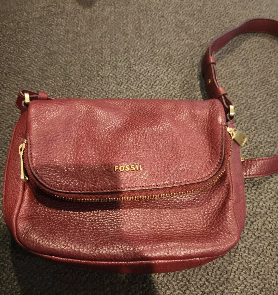 Fossil preston crossbody maroon sale