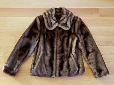 Vintage Kristen Blake Faux Mink Jacket, Size Medium