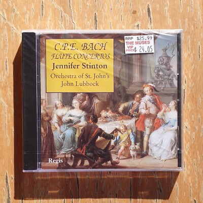 C.P.E. BACH: Flute Concertos CD Jennifer Stinton BRAND NEW & SEALED Regis