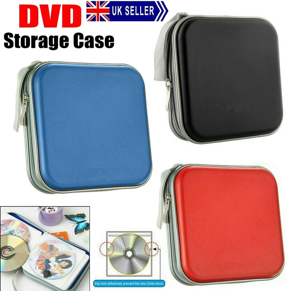 40 CD DVD Carry Case Cover Disc Storage Holder CD Sleeve Wallet Ideal for In Car