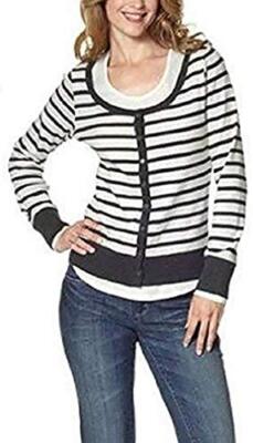 Tolle Shirtjacke von Flashlights - Farbe Anthrazit / Ecru  NEU
