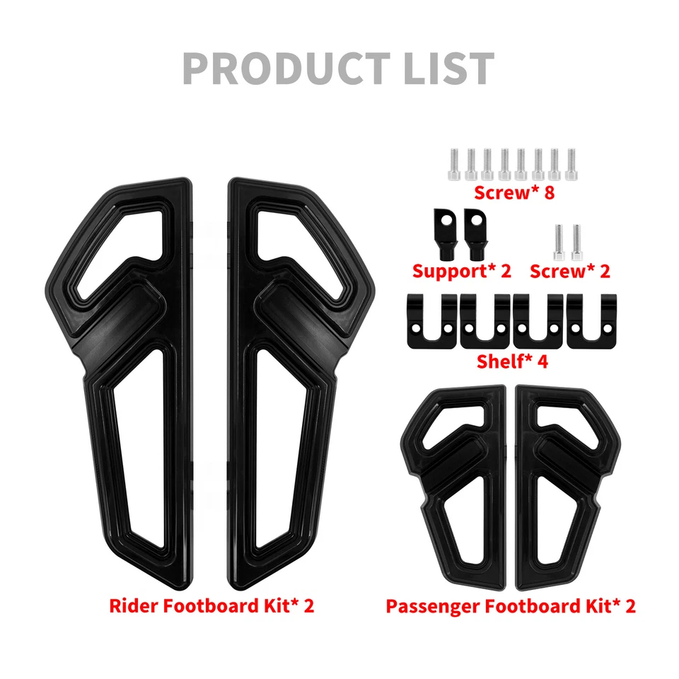 Black Empire Driver Passenger Floorboards For Harley Road Electra Glide 86-2025 - Image 2 of 4