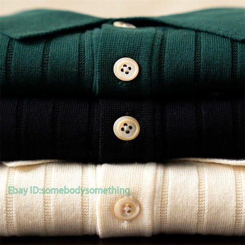 Camisa Tejida Vintage Moda Rayas Manga Corta Camisetas Hombres Camisa Suéter - Imagen 17 de 28