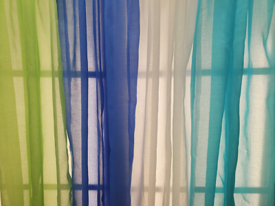 Tropical Breeze Casual Backtab Semi-Sheer Curtain Fun Colors!