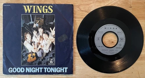 45 7" FRENCH SP BEATLES WINGS GOOD NIGHT TONIGHT 1st LABEL