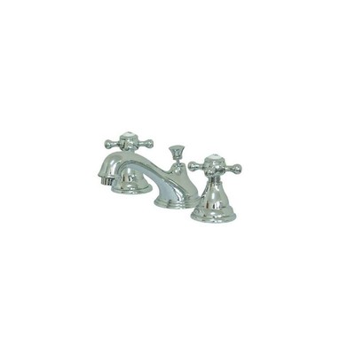 Royale 8 in. Widespread 2-Handle Bathroom Faucets with Brass Pop-Up in Polished