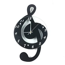 Silence Wall Watch Clock Musical Note Wall Clock Creative Office Home Decor USA