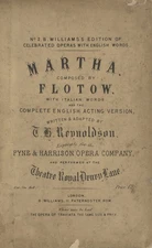 Friedrich von FLOTOW / Martha.. with Italian Words and the Complete English