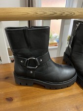 BNWT NEXT forever comfort LEATHER BIKER mid calf BOOTS SZ6.5w 