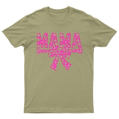 Mama Motherhood Familie Blumen Grafik Herren T-Shirt Damen Tee Schleife Design