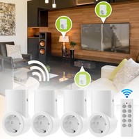 4Er Funksteckdosen Set Funk Starterkit Mit Steckdose Und Fernbedienung Bis 30M