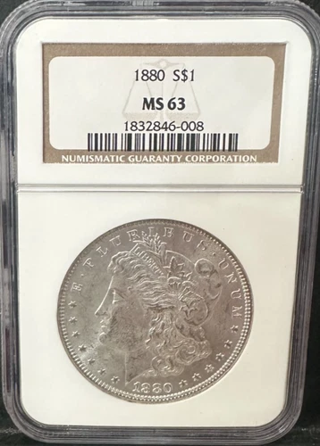 1880 Morgan Silver Dollar NGC MS63 S$1 Philadelphia Minted No Reserve