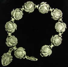 Vintage Catholic Bracelet Religious Saint Christopher Mary Jesus Saint Therese