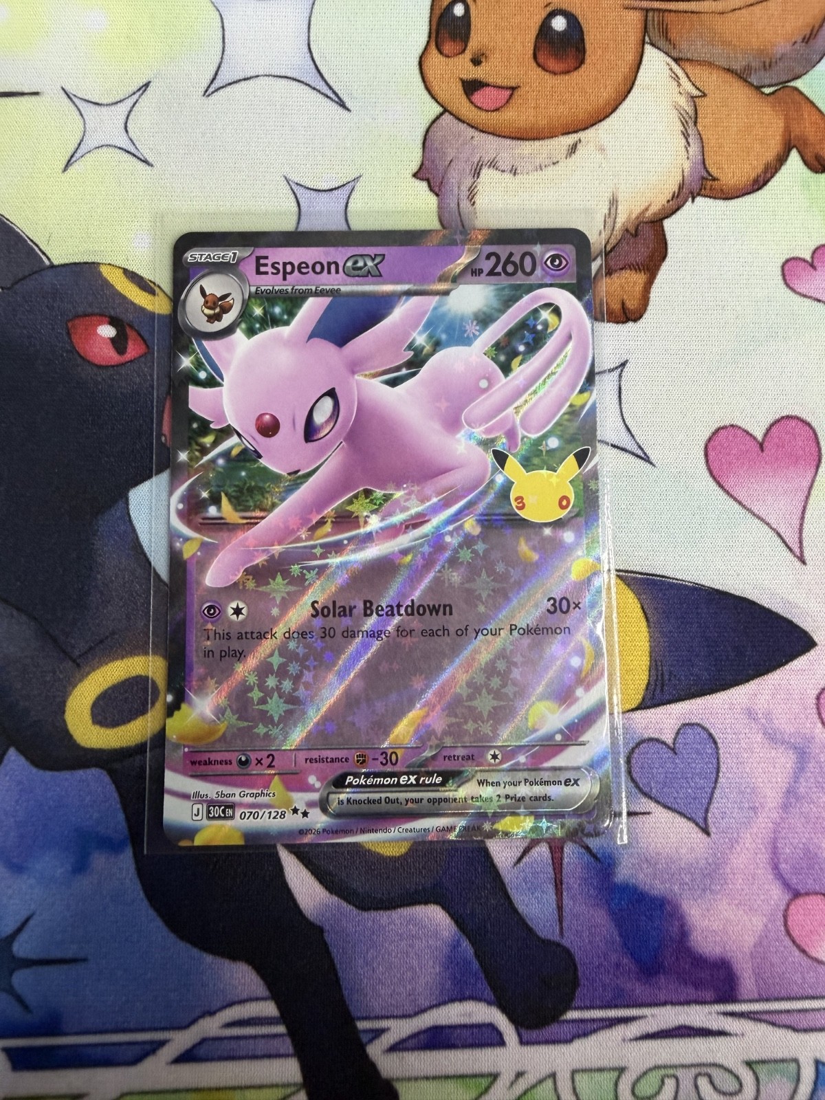 Espeon ex 070/128 Me: 30th Celebration Holo