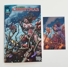 Ethereal Christmas #1 + Print (2023 Ethereal Comics) NM signed Dustin Brunell