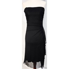 Y2K Vintage City Triangles Strapless Dress Medium Ruched Fairycore Whimsigoth