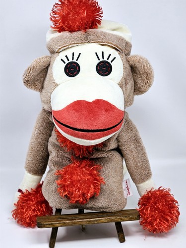 Daphne handgefertigte Socke Affe Golf Kopfbedeckung oder Handpuppe 14” x 8” sehr guter Zustand - Bild 1 von 10