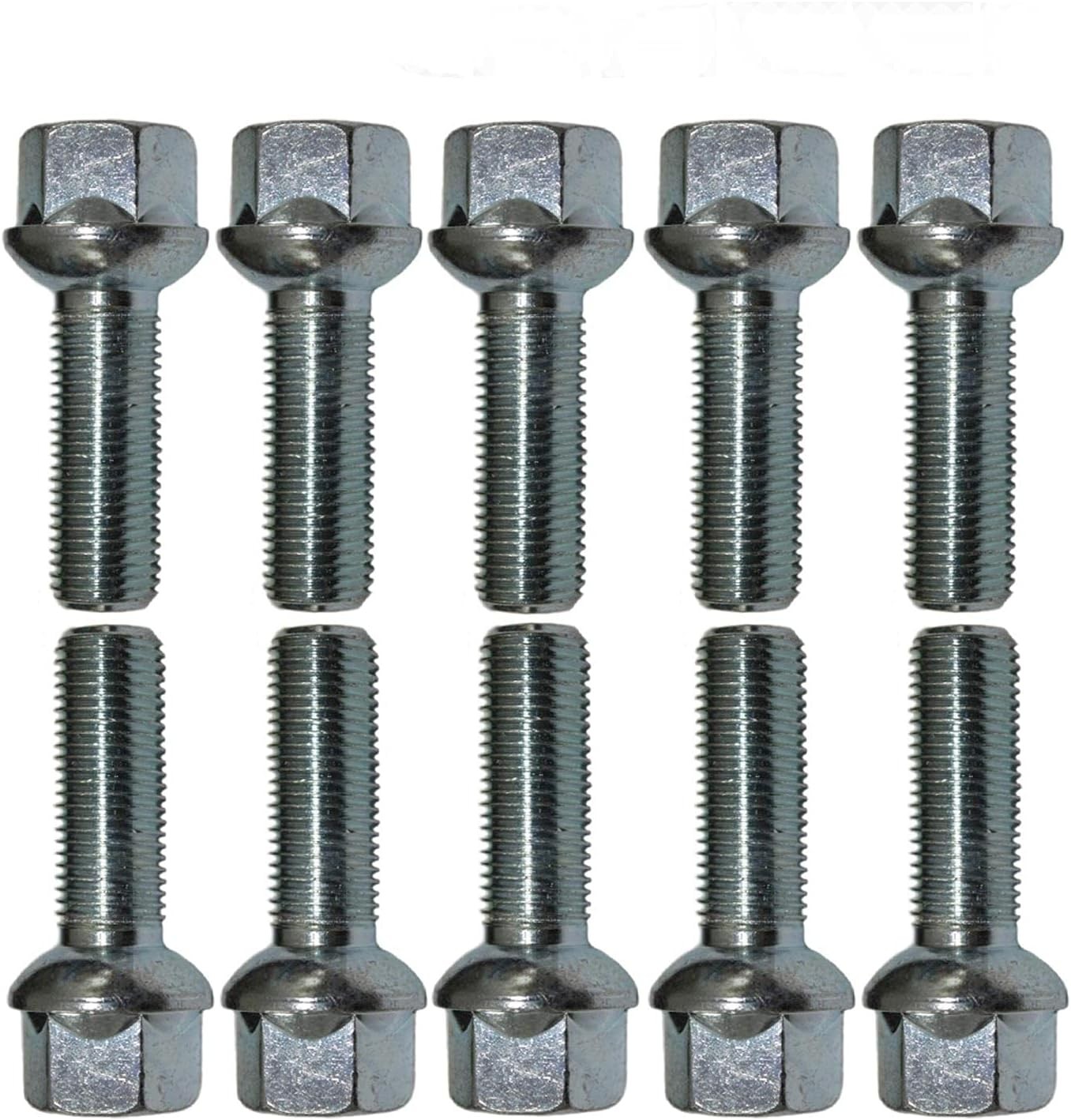 10x Silver Wheel bolts M14x1,5 ball seat R13 for CUPRA Born K1 Tavascan KR Tavas