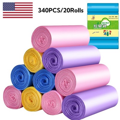 Trash Bags Bulk 340 Count Garbage Bags 4 Gallon Trash Bag Small Trash Can Bags
