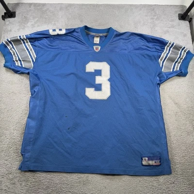 Detroit Lions Joey Harrington Jersey Mens 3XL 58 Blue Reebok #3 NFL Stitched - image 1 of 4