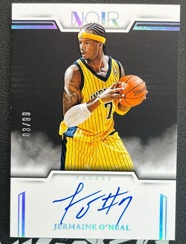 Jermaine O'Neal 2024-25 Panini Noir Auto Noir Color 03/99 #ANC-JON