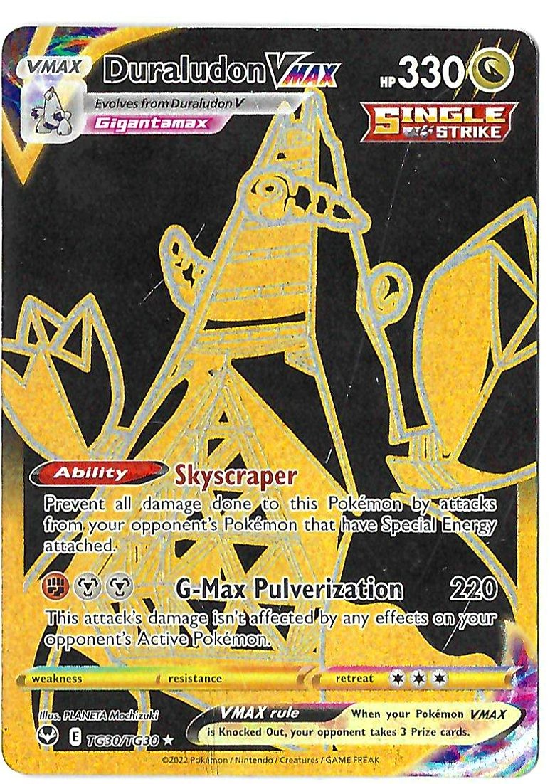 Duraludon VMAX (Secret) ScR TG30/TG30 Silver Tempest Traine... Pokemon 202211 HP