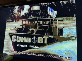 Tg16 - Gunboat by Accolade Authentic (NEC TurboGrafx-16) Cart Only Tested 2944