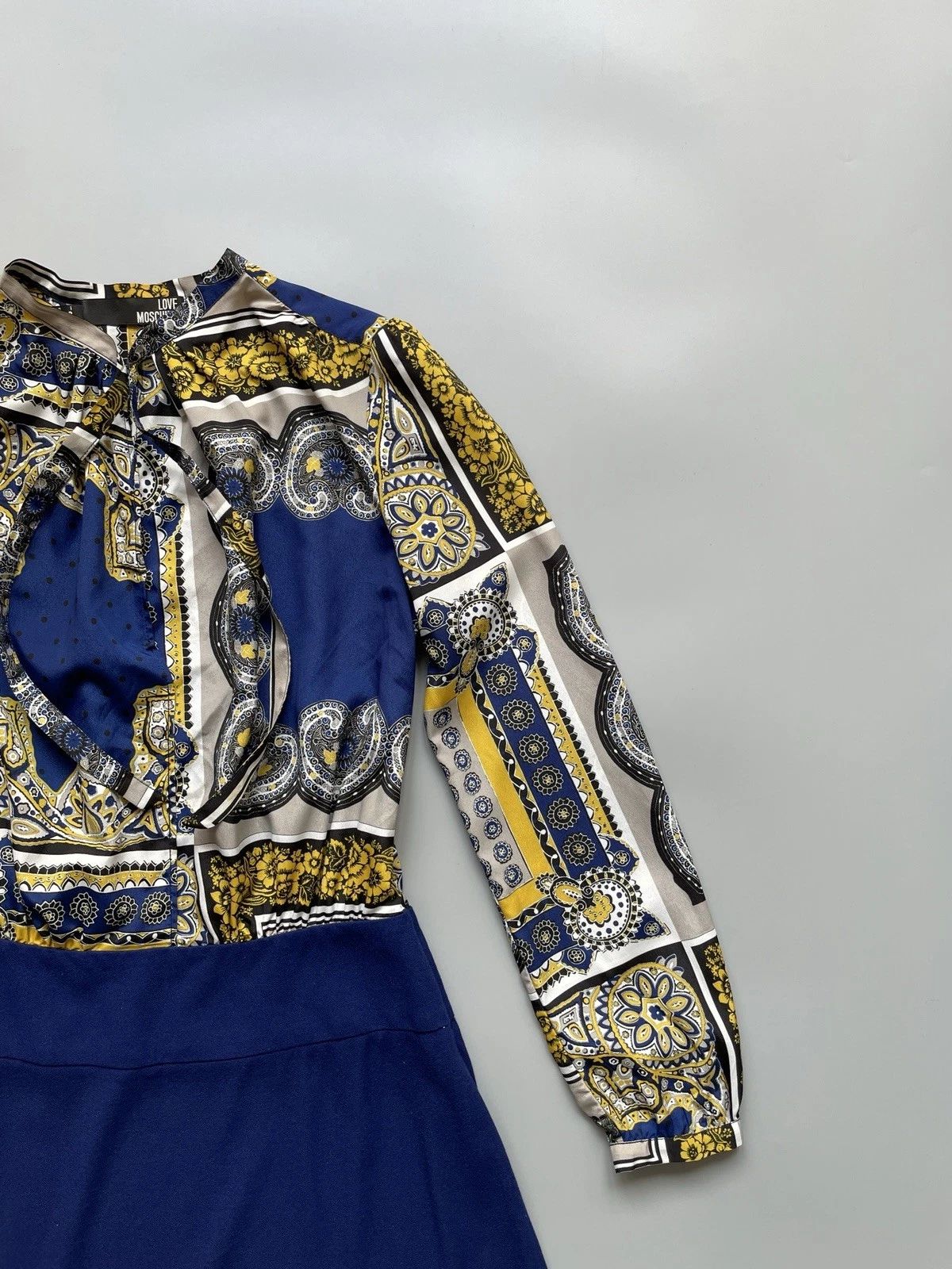 Love Moschino abito da sera donna blu colorato taglia S 42 made in Romania