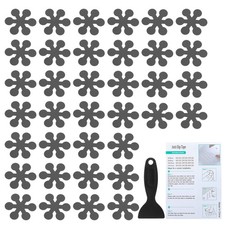 36 Pcs Snowflake Bathtub Non Slip Stickers 3.15x3.15 Inch, Gray