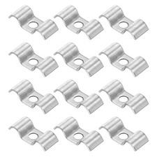 12Pcs Stainless Steel Double Line Clamp 6 mm / 1/4 Inch Auto Fuel Lines Clips