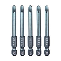 "5 StüCk 1/4\" Sechskant Y5 Magnetkopf 6,6 Cm Y-Bits FüR Schraubendreher Blau"
