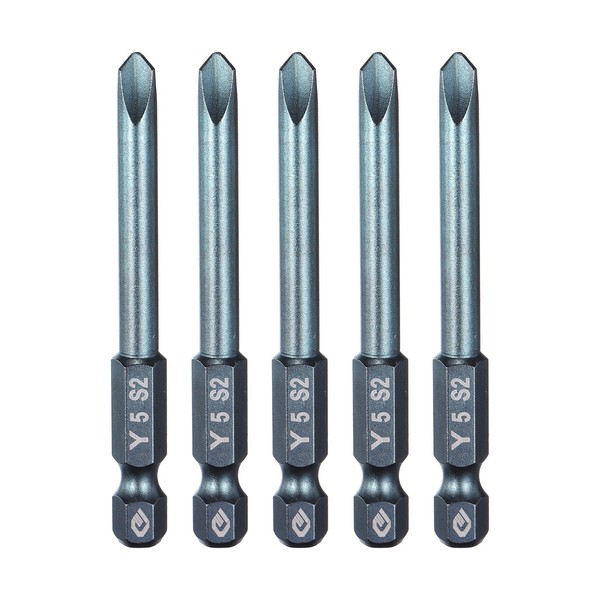 "5 StüCk 1/4\" Sechskant Y5 Magnetkopf 6,6 Cm Y-Bits FüR Schraubendreher Blau"-image