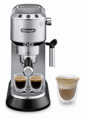 De Longhi Dedica Espresso Machine with Manual Milk Frother, 15-Bar Pump
