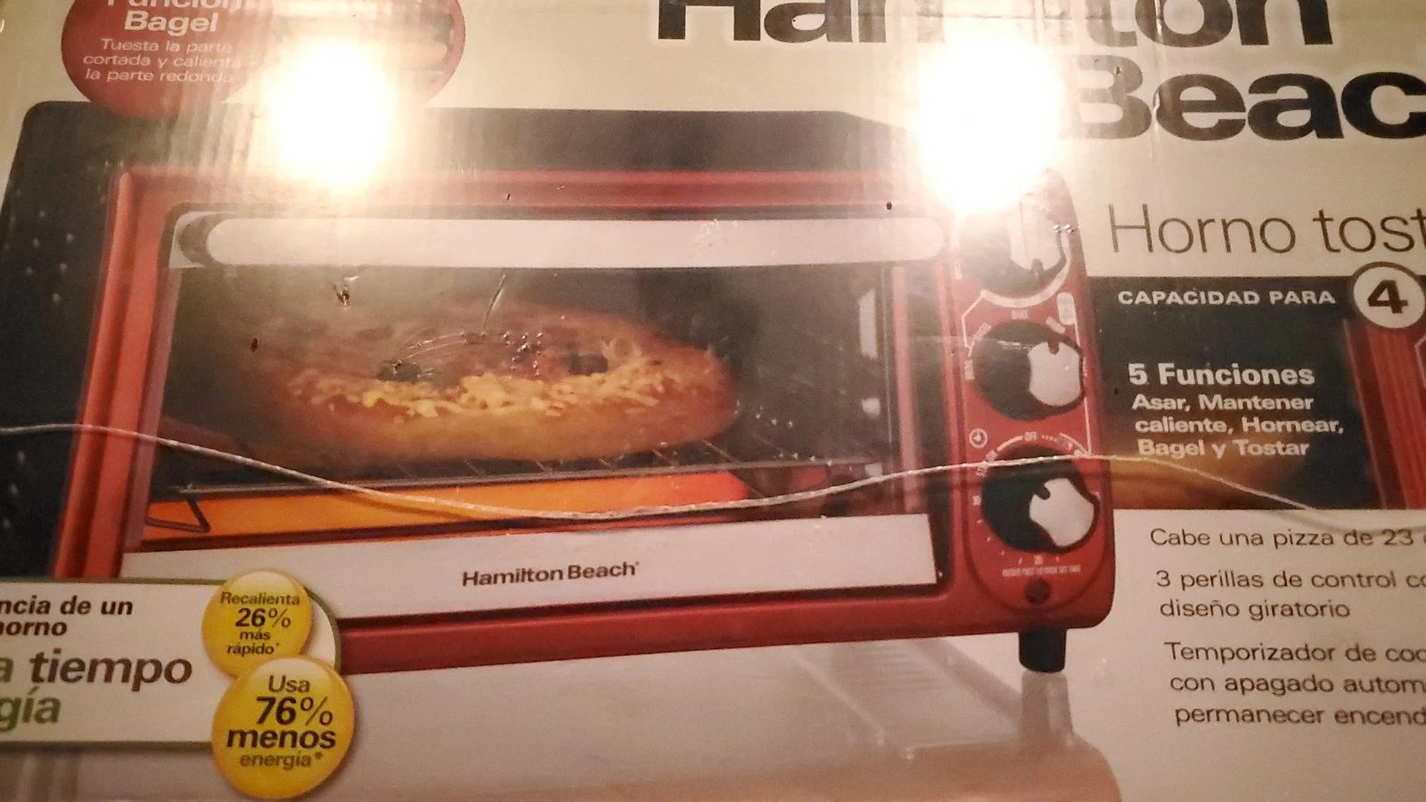 Hamilton Beach 4-Slice Toaster Oven Red