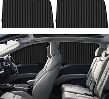 Car Side Window Sun Shades - Magnetic Black 2 Pcs Covers Blinds Curtains - Auto