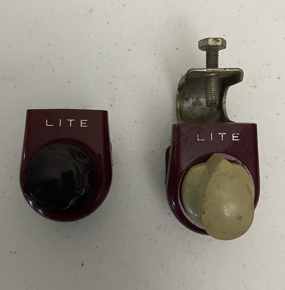 Illuminated Vintage Below Dash Light Switch Knobs Hot Rat Rod 12V