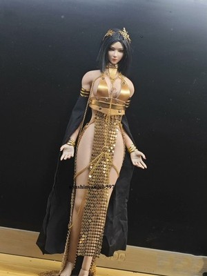 1/6 Female Sexy Dancing Golden Chain Dress For 12''PH TBL HOT JIAOU Action Figure